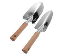 SUPVOX Pelle De Jardin en Acier Inoxydable Et Manche en Bois pour Jardinage Extérieur, Lot De 2 Pelles à Terreau Et Plantes Succulentes, Outil De Jardinage Polyvalent pour Rempotage Et Plantation