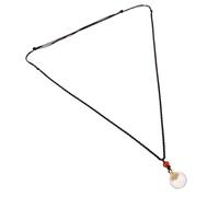 SUPVOX Pendentif Boule de Verre Creux Ouvrable 16 Mm Transparent Bouchon Doré et Cordon Tressé, Breloque en Verre pour Conservation de Souvenirs, Collier Décoratif Unisexe pour Bijoux