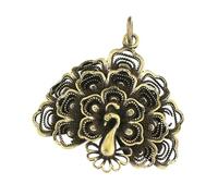 SUPVOX Pendentif Clé en Métal Doré Petit Ornement Paon à Suspendre Décoration DIY Compacte et Créative Accessoire Décoratif pour Bricolage et Décoration Intérieure