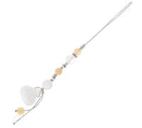 SUPVOX Pendentif en Jade Blanc pour Téléphone Portable Dragonne Courte, Matériau Aventurine Délicat, pour Décoration de Voiture ou Présent Chic