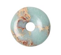 SUPVOX Pendentif En Jaspe Rond 1.38 Pouces Symbole De Paix Bijou En Forme De Beignet Accessoire Rétro Pour Collier Cadeau Santé Femme