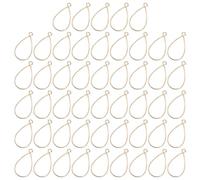 SUPVOX Pendentif Goutte D’eau DIY 50 Pcs Cadre Métallique Doré 38x20 Mm Bijoux Création Femme Loisirs Créatifs Présent Personnalisé