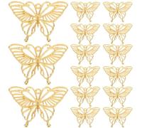 SUPVOX Pendentifs à Cadre Vierge en Métal 20 Pièces, Accessoires DIY pour Création de Bijoux Faits Main, Couleur Dorée, Creux, pour Fabrication de Colliers, Bracelets, Boucles