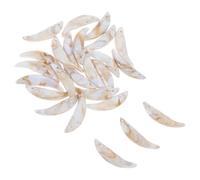 SUPVOX Pendentifs en Plastique Forme Dent de Loup 40x10mm, Breloques DIY pour Création Bijoux, Accessoires Collier et Porte-clés, Lot de 50 Pièces, Légers et Hypoallergéniques, Loisirs