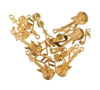 SUPVOX Pendentifs Guitare et Notes de Musique en Alliage Doré Lot de 20 set de Pièces Petites et Grandes Breloques DIY pour Bijoux Accessoires Créatifs pour Colliers et Bracelets