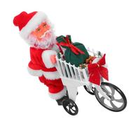 SUPVOX Père Noël Peluche Jouet Animé avec Musique Chariot De Courses pour Garçon Fille Décoration De Noël Et Cadeau De Fête