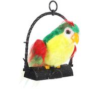 SUPVOX Perroquet Électrique Parlant et Enregistreur Suspendu Vert, Éducatif Interactif sans Piles, Décoration Intérieure Amusante pour Garçon et Filles, Figurine Peluche Interactive