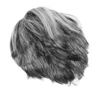 SUPVOX Perruque Grise Courte Pour Déguisement Accessoire De Théâtre Perruque Réaliste Pour Halloween Fêtes Cosplay Sans Filtre