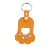 SUPVOX Pet Remembrance Keepsake Box with PU Leather Keychain Paw Shape Memorial Pendant for Dog and Cat Hair Storage Portable and Stylish Pet Memorial Jewelry