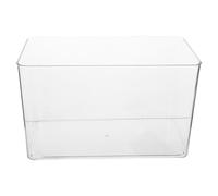 SUPVOX Petit Aquarium Rectangulaire Transparent, Bocal Portable en Plastique, Habitat pour Tortue, Enclos Reptile, pour Élevage de Poissons Rouges et Betta, 30 x 18 x 15 cm