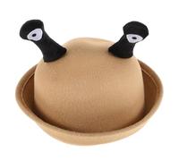 SUPVOX Petit Chapeau Rond Créatif d'Escargot Marron Clair 54 CM pour Garçon et Filles Casquette Habillée Yeux d'Escargot Chapeau Décontracté Original pour Jeu et Déguisement