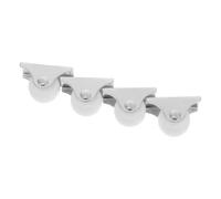 SUPVOX Petites Roulettes Fixes en Plastique Blanc Installation Facile pour Tiroirs et Armoires à Domicile 4pcs Roulettes de Guidage en Pp et Acier Inoxydable pour Meubles