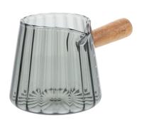 SUPVOX Pichet à Lait en Verre 180 Ml avec Anse Anti-brûlure, Tasse à Mesurer pour Expresso, Contenant à Café Gris Nuage, Pichet Doseur Mini Cuisine Maison et Café