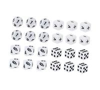 SUPVOX Pièces dés mathématiques Jeu de dés éducatif dés pour la Classe dés d'apprentissage des mathématiques pour Enfants Outil pédagogique en mathématiques Acrylique Blanche