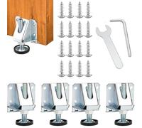 SUPVOX Pieds de Meubles Robustes Réglables en Fer Argenté, Lot de 4 Vis pour Nivellement, du Bruit, pour Tables, Bancs et Étagères