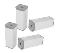 SUPVOX Pieds Réglables Hauteur Ajustable pour Meubles 4 Pièces en Alliage D'aluminium Blanc Faciles à Monter pour Supports TV et Buffets