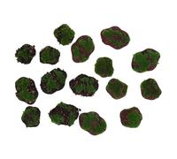 SUPVOX Pierres Décoratives Moussues Artificielles, Lot de 16 Pièces, Imitation Mousse, Matériaux Sûrs, Couleurs Naturelles Vives, Décorations pour Jardin, Bonsaï, Aquarium et Intérieur