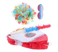 SUPVOX Piñata Forme de Fusée pour Garçon Fille Décoration Anniversaire avec Bandeau et Fournitures de Fête Thème Spatial Accessoires pour Shower et Événements Scolaires