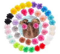 SUPVOX Pince à Cheveux à Fleurs En Mousseline De Soie Pour Garçon Et Filles Et Tout-petits, Lot De 20 Pièces Multicolores, Accessoires Pour Cheveux De Fille, Décorations Pour Fêtes Et Mariage