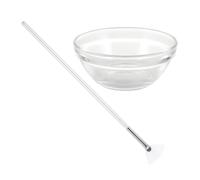 SUPVOX Pinceau et bol de beauté 2pcs en aluminium et nylon avec manche ergonomique pour application précise en soin acide et masque visage