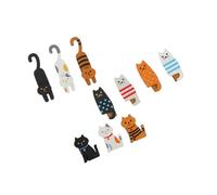 SUPVOX Pinces à Linge Bois Forme Chat Lot de 10 pour Accrocher Sachets Goûter et Photos