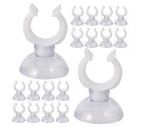 SUPVOX Pinces à Ventouses Transparentes pour Aquarium Clips de Fixation pour Tuyau D’Eau 16 MM Support Solide avec Collier de Serrage 50 Pièces Accessoires pour Tubes D’Air et Eau