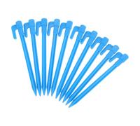 SUPVOX Piquets de Tente en Plastique Bleu 100 Pcs, Fixation Extérieure pour Camping, Ancrages Robustes pour Tentes, Tonnelles, Structures Gonflables et Jardin, Dimensions 14,7