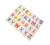 SUPVOX Planche Puzzle Éducative Bois pour Tout Petits Jeu Dapprentissage des Lettres et Chiffres Espagnol Montessori Déveil pour Développement Coordination Main Œil