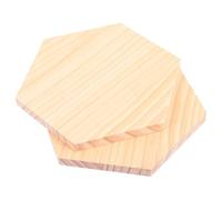 SUPVOX Planches de Bois Massif Hexagonales 2 Pièces 5 Cm X 0,5 Cm pour Bricolage, Peinture et Décoration Murale Diy, Panneau en Bois Naturel Non Traité pour Artisanat et Création