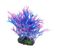 SUPVOX Plante Artificielle Bleu Vert pour Aquarium Décor de Réservoir Poisson Cachette pour Poissons Petite Décoration Effet sur Éclairage