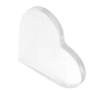 SUPVOX Plaque Acrylique Transparente Forme Cœur 10x10x1 Cm, Support Soi-même pour Décoration Maison, Matériel Bricolage Personnalisé, Présent Commémoratif, Décoration Anniversaire