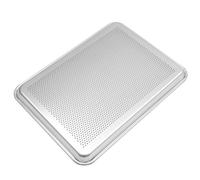 SUPVOX Plaque de Cuisson Rectangulaire Perforée en Métal Antirouille Argenté, Plat à Four Pratique pour Rôtissage et Barbecue, Ustensile Cuisine Polyvalent pour Cuisson Homogène,