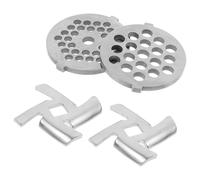 SUPVOX Plaque de Découpe en Acier Inoxydable pour Hachoir à Viande Électrique, Lot de 4 Disques Perforés, Accessoires Pratiques pour Boucherie Cuisine, Compatible Hachoir Pâté, Facile