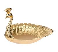 SUPVOX Plateau de Fruits en Alliage de Zinc Doré, Assiette à Goûter de Paon, 1 Pièce, Décoratif et Fonctionnel Cuisine, Salon et Fêtes, Plateau de Service Artistique Réutilisable