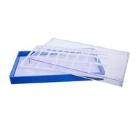 SUPVOX Plateau de Rangement en Plastique Bleu Couvercle Transparent pour Petites Vis et Pièces de Montre, pour Ateliers d'Horlogerie et Passionnés de Montres