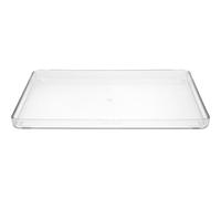 SUPVOX Plateau en Acrylique Transparent 34 X 22 Cm pour Serviettes Invités et Accessoires, Petit Plateau de Rangement Polyvalent pour Salle de Bain, la Cuisine et Bar, Design Simple