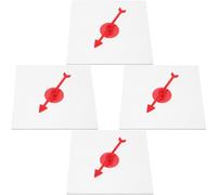 SUPVOX Plateau Tournant Transparent Lot de 4 Jeux Mathématiques avec Flèches en Plastique Rouge pour École et Fête, Jeu Éducatif Ludique D’Apprentissage et Animation à Domicile