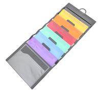 SUPVOX Pochette de Classement Extensible A4 Noire 6 Compartiments en Plastique Épais Dossier de Fichiers Portable Multifonction pour Bureau Rangement Mural Suspendu Organisateur