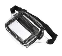 SUPVOX Pochette de Voyage Transparente en PVC pour Téléphone et Collations, Banane Multifonctionnelle Sangle Réglable, pour Activités en Extérieur et Voyages