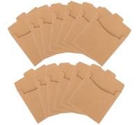 SUPVOX Pochettes Papier Kraft pour CD et DVD, 50 Pièces, Support de Rangement Durable, Adapté Transport et Usage Scolaire