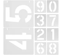 SUPVOX Pochoirs Numériques Réutilisables pour Peinture Diy, Lot de 10 Feuilles en Plastique 12x10,2 Cm, Pochoirs Peinture, Modèles pour Décoration Artisanale et Projets Artistiques