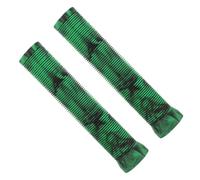 SUPVOX Poignées de Guidon de Vélo Universelles en Caoutchouc Antidérapantes, Lot de 2, Longueur 165 MM, Noir et Vert, Confortables et Résistantes à L’Eau pour VTT, Vélo Électrique et