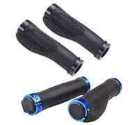 SUPVOX Poignées de Guidon VTT Antidérapantes en Caoutchouc 2 Paires Extrémités du Guidon Ergonomiques Surface Texturée pour Confort et Sécurité à Vélo Pluie