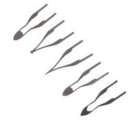 SUPVOX Pointes de Pyrogravure 5 Pcs en Alliage Résistant la Chaleur - Ensemble D’accessoires pour Pyrograveur Bois 1 Pointe Très Fine, 3 Arrondie, 7 Boule Ø1.5 Mm, 9 Lame Ronde, 10 Lame