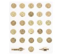 SUPVOX Pointes de Pyrogravure en Laiton 26 Lettres Alphabet, Embouts de Brûlage pour Créations Artisanales, Bricolage Cuir et Papier, Kit Complet pour Gravure et Gaufrage Artistique