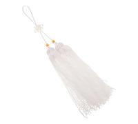 SUPVOX Pompon D'épée de Taï-chi Blanc en Tissu Léger Résistant à l'usure, Ornement Traditionnel Élégant pour Entraînements et Spectacles d'arts Martiaux