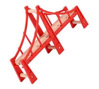 SUPVOX Pont de Train Rouge Accessoire de Voie Ferrée Flexible Résistant Compatible avec Principales Marques pour Construction de Scènes