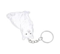 SUPVOX Porte-clés Boîte de Rangement Poils de Chat Transparent Capsule Commémorative Chat Kawaii Boîte Mémoire Souvenir Animal de Compagnie Portable et Légère