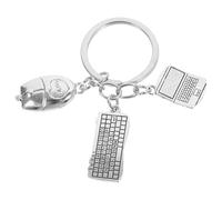 SUPVOX Porte-Clés Clavier et Souris en Alliage de Zinc Pendentif Portable Décoratif pour Paquet à Dos et Paquet à Main Accessoire Informatique Compact et Solide Présent pour