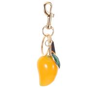 SUPVOX Porte-Clés Mangue Mignon en Résine Breloque Fruit Tropical Accessoire Décoratif pour Paquet à Main et Porte-Clés de Voiture Présent Kawaii pour Filles Décoration Colorée Jaune